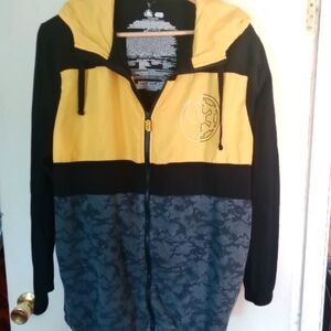 DISNEY WORLD Park STAR WARS REBEL BLACK & GOLD CAMO ZIPUP HOODIE MENS size Large